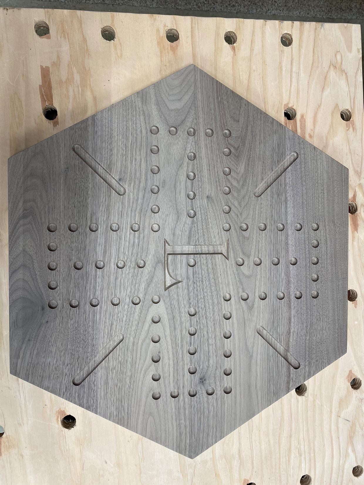 Aggravation game board - customizable with 4 player and 6 player options (or make double sided) in walnut or cherry