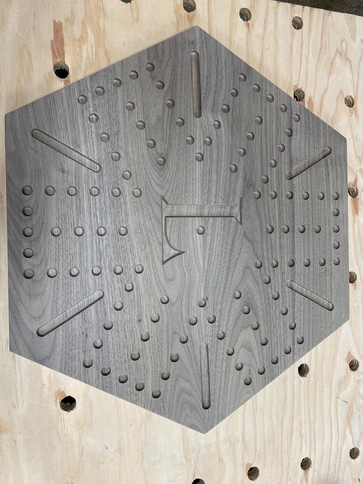 Aggravation game board - customizable with 4 player and 6 player options (or make double sided) in walnut or cherry