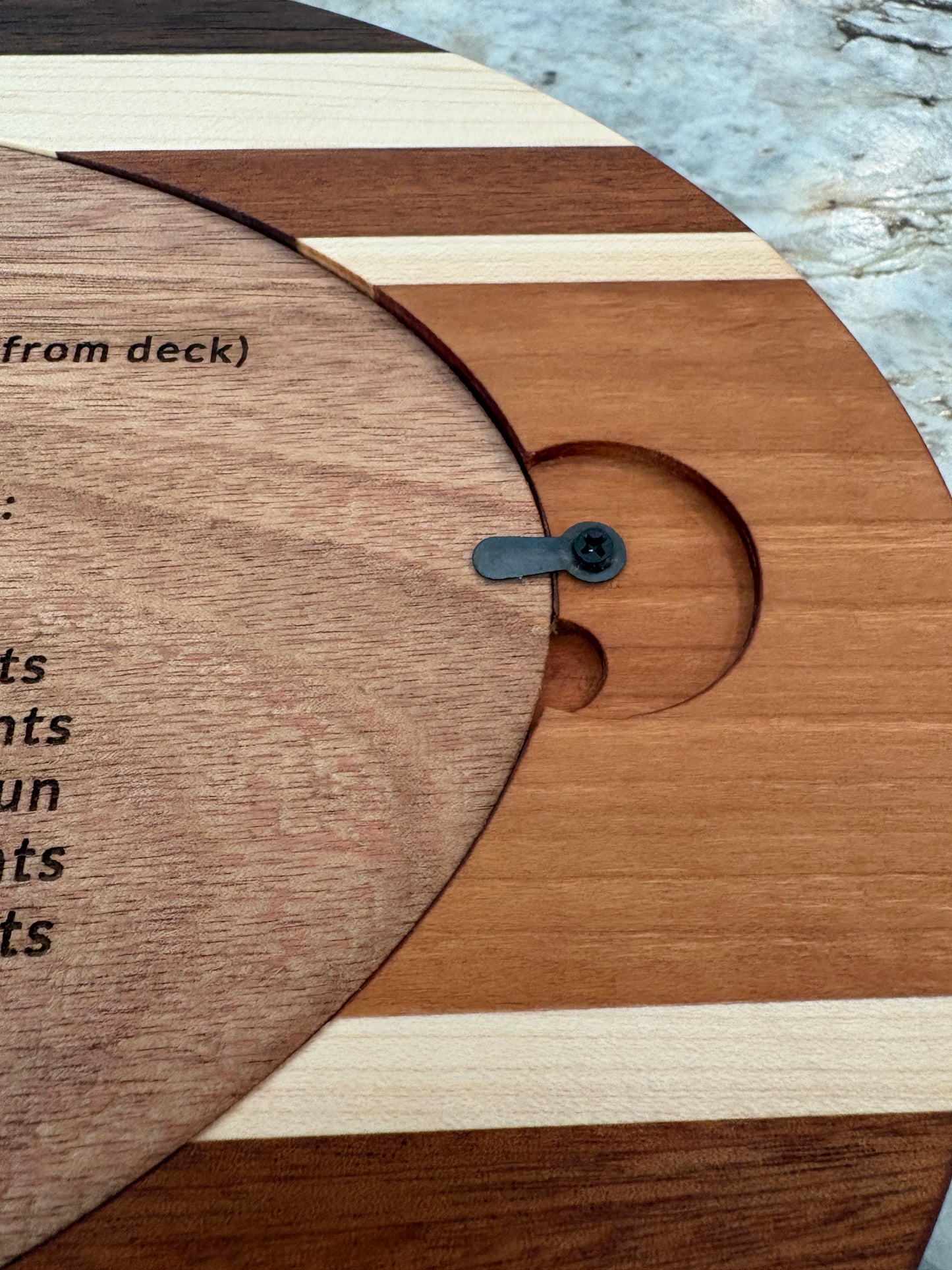 American Flag with Bald Eagle Cribbage board - Cherry Walnut and Maple - 4 lane