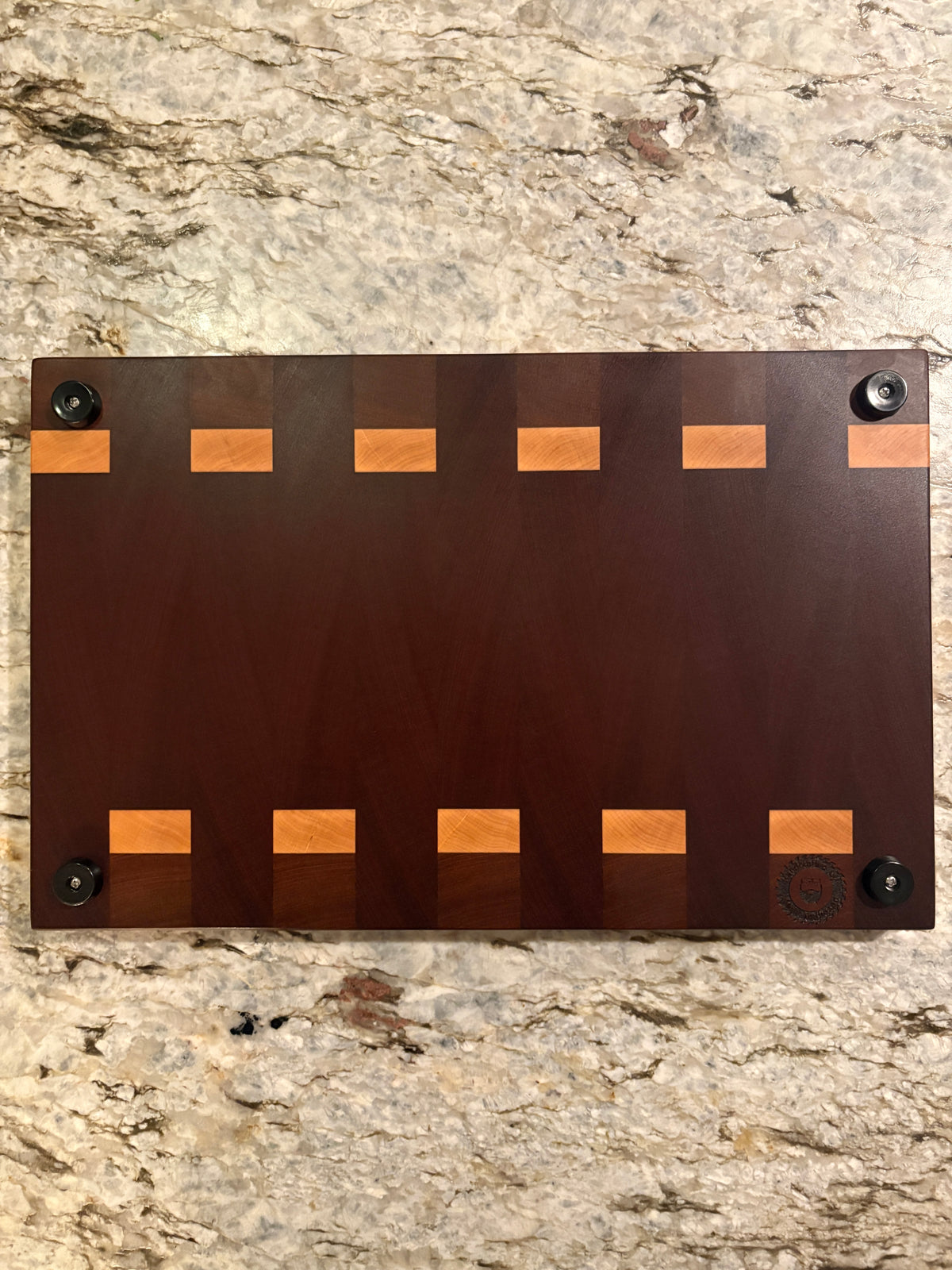Brisket board with juice groove (Sapele and Maple)