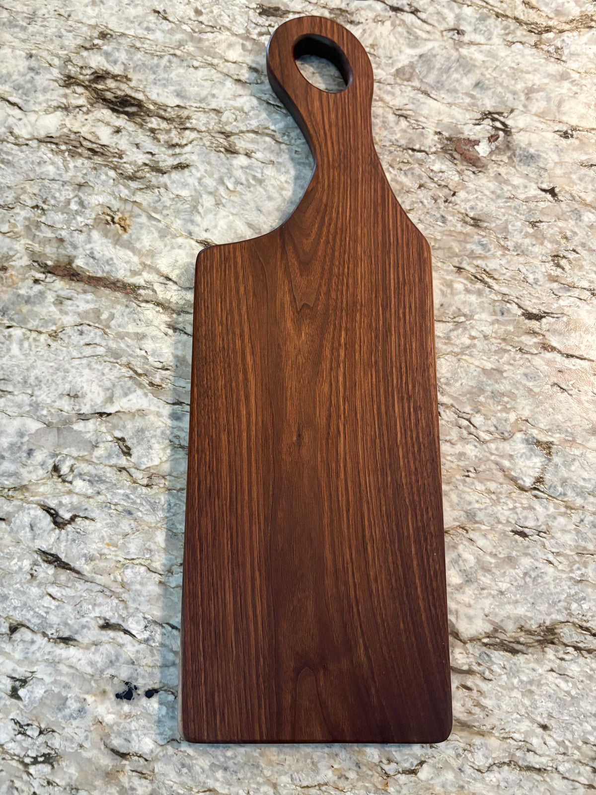 Classic Walnut charcuterie board with oval handle