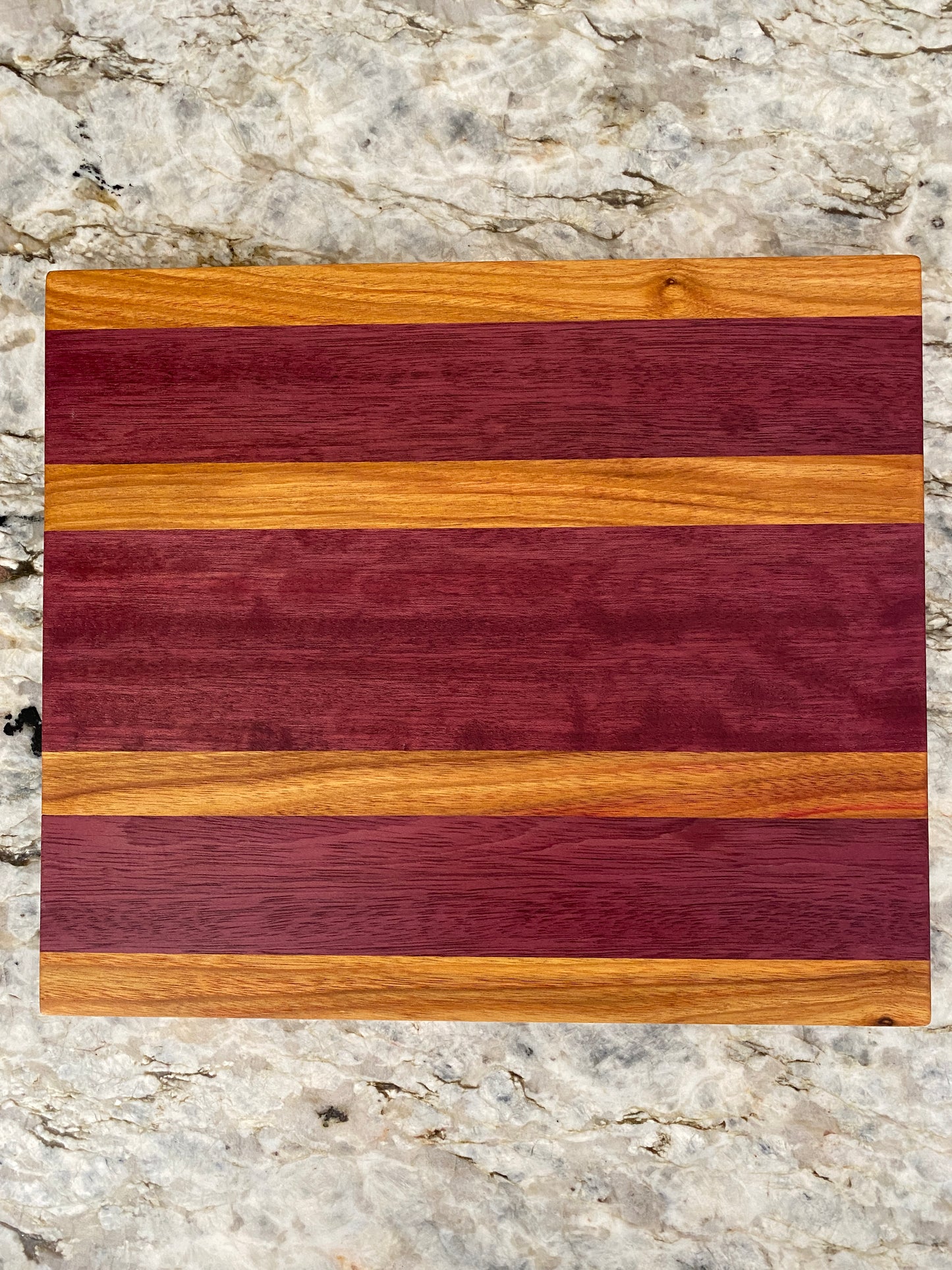 Purple Heart and Canary Wood cutting board