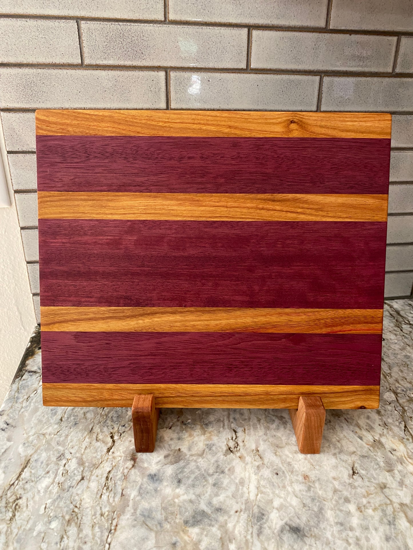 Purple Heart and Canary Wood cutting board