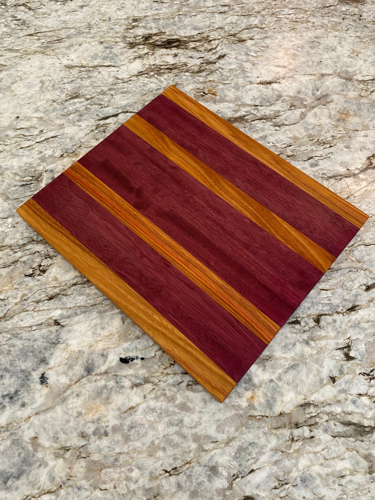 Purple Heart and Canary Wood cutting board
