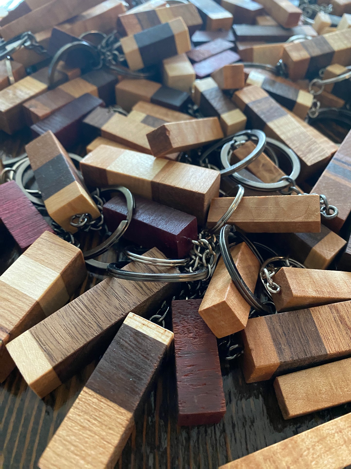 Assorted Hardwood Keychains