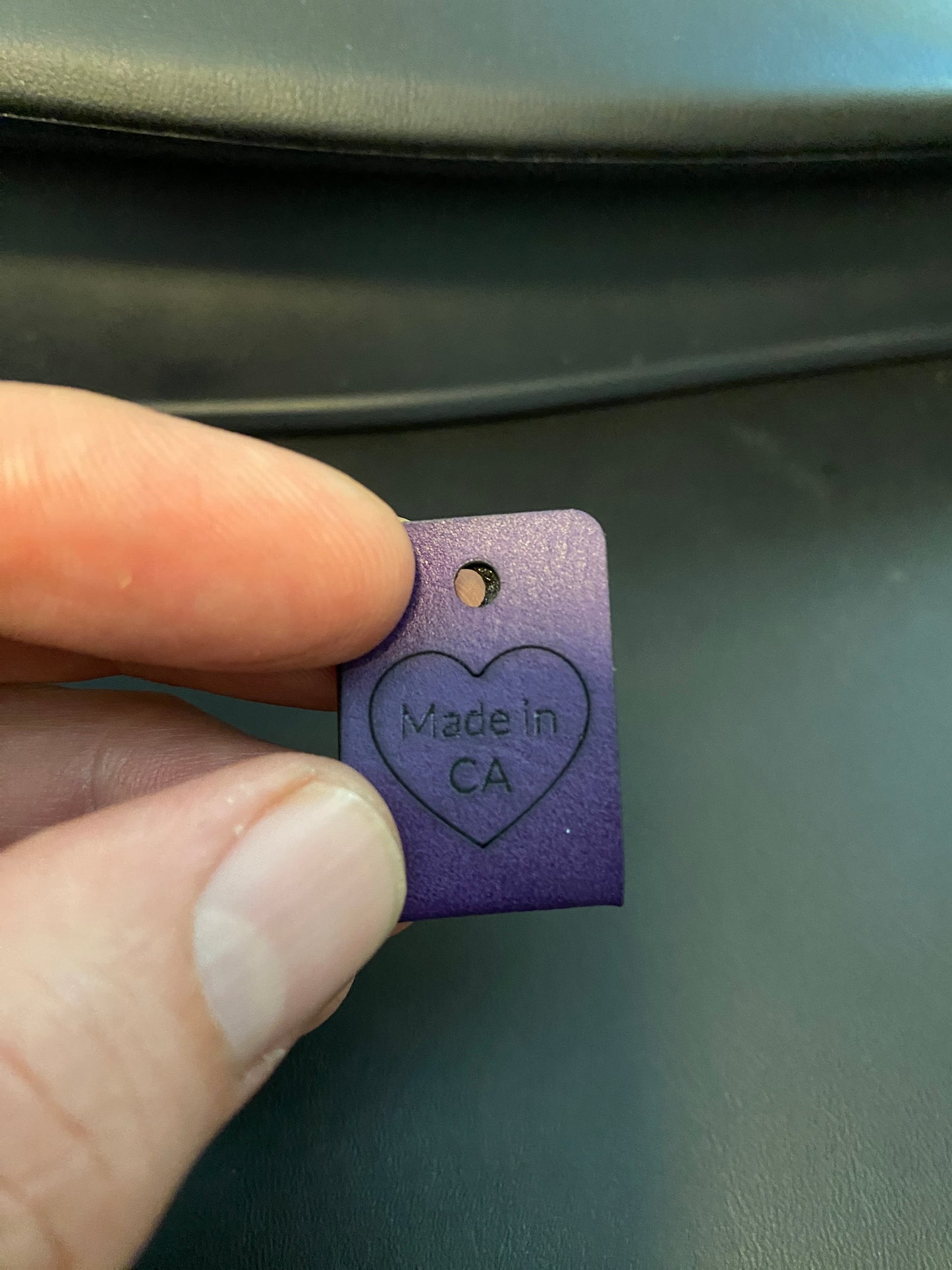 Custom knit hat labels - faux leather