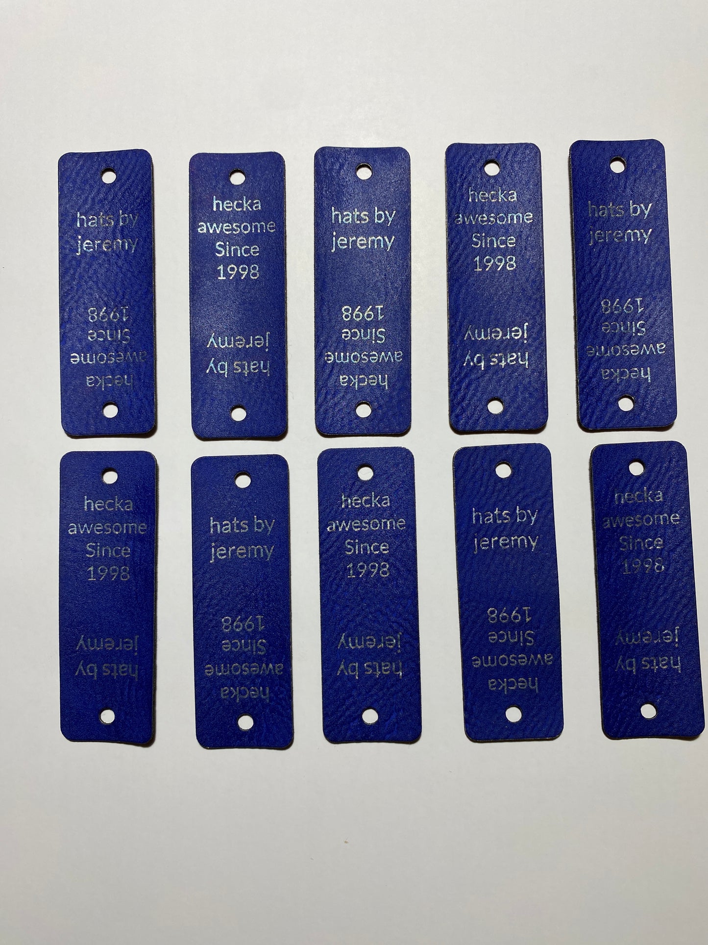 Custom knit hat labels - faux leather