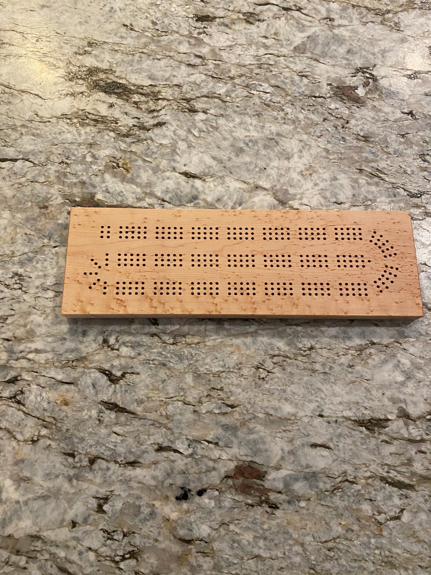 Birdseye maple Cribbage Board (Customizable) - 3 lane