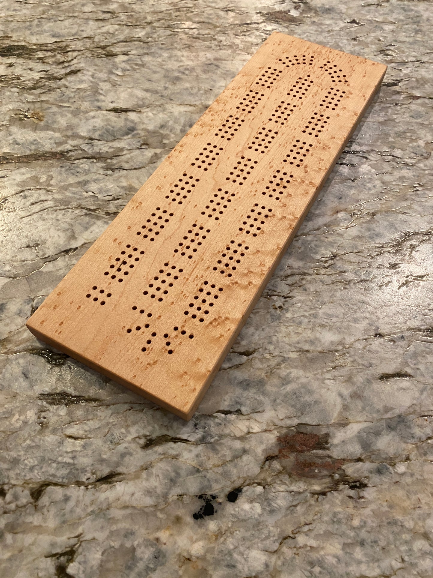 Birdseye maple Cribbage Board (Customizable) - 3 lane