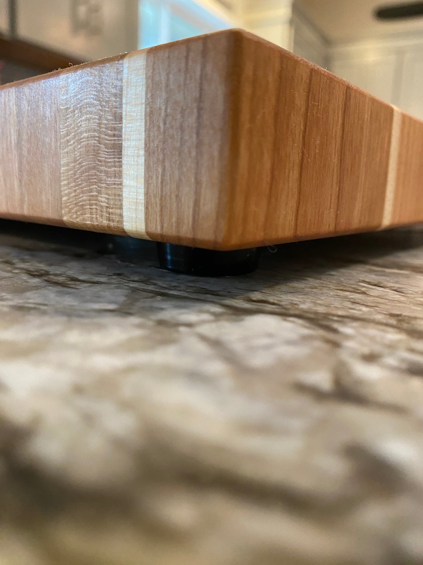 Basket Weave End Grain Brisket board with juice groove (Cherry and Maple)