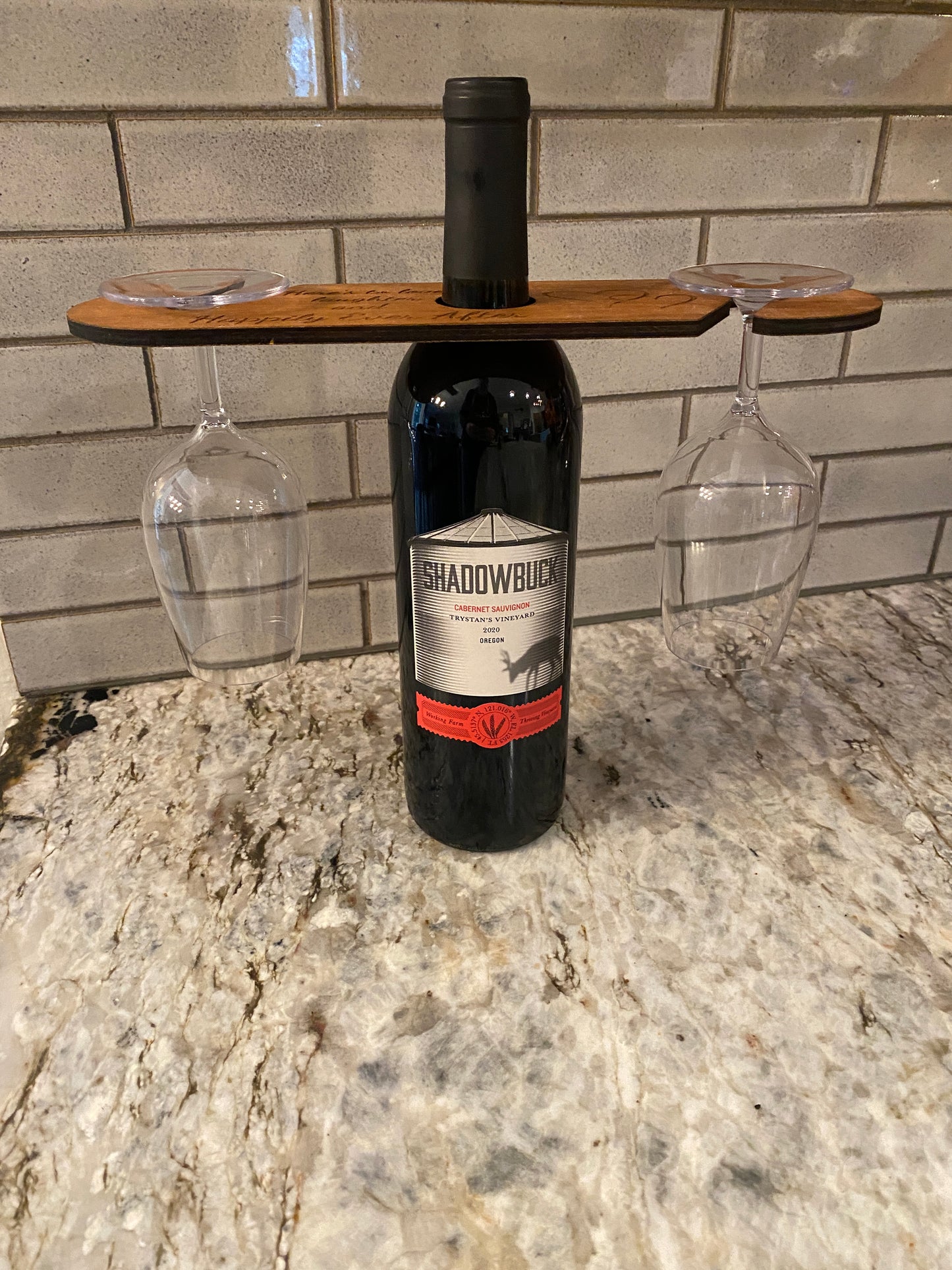 Engraved Wine Caddy - Cherry