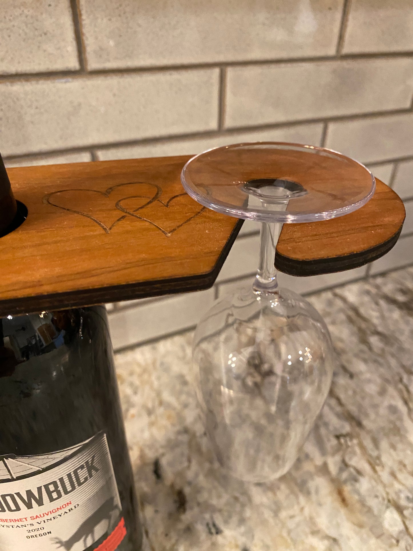 Engraved Wine Caddy - Cherry