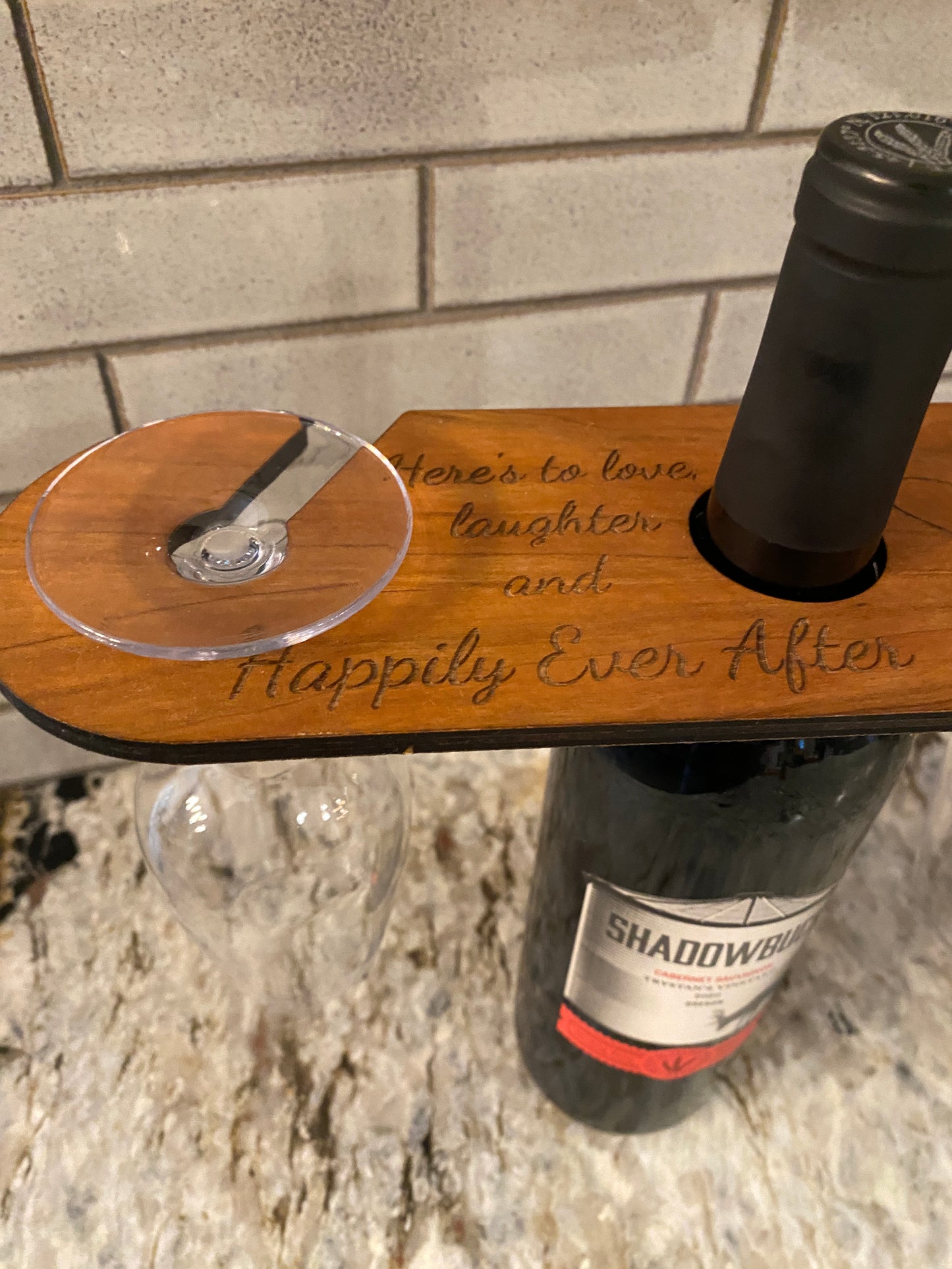 Engraved Wine Caddy - Cherry