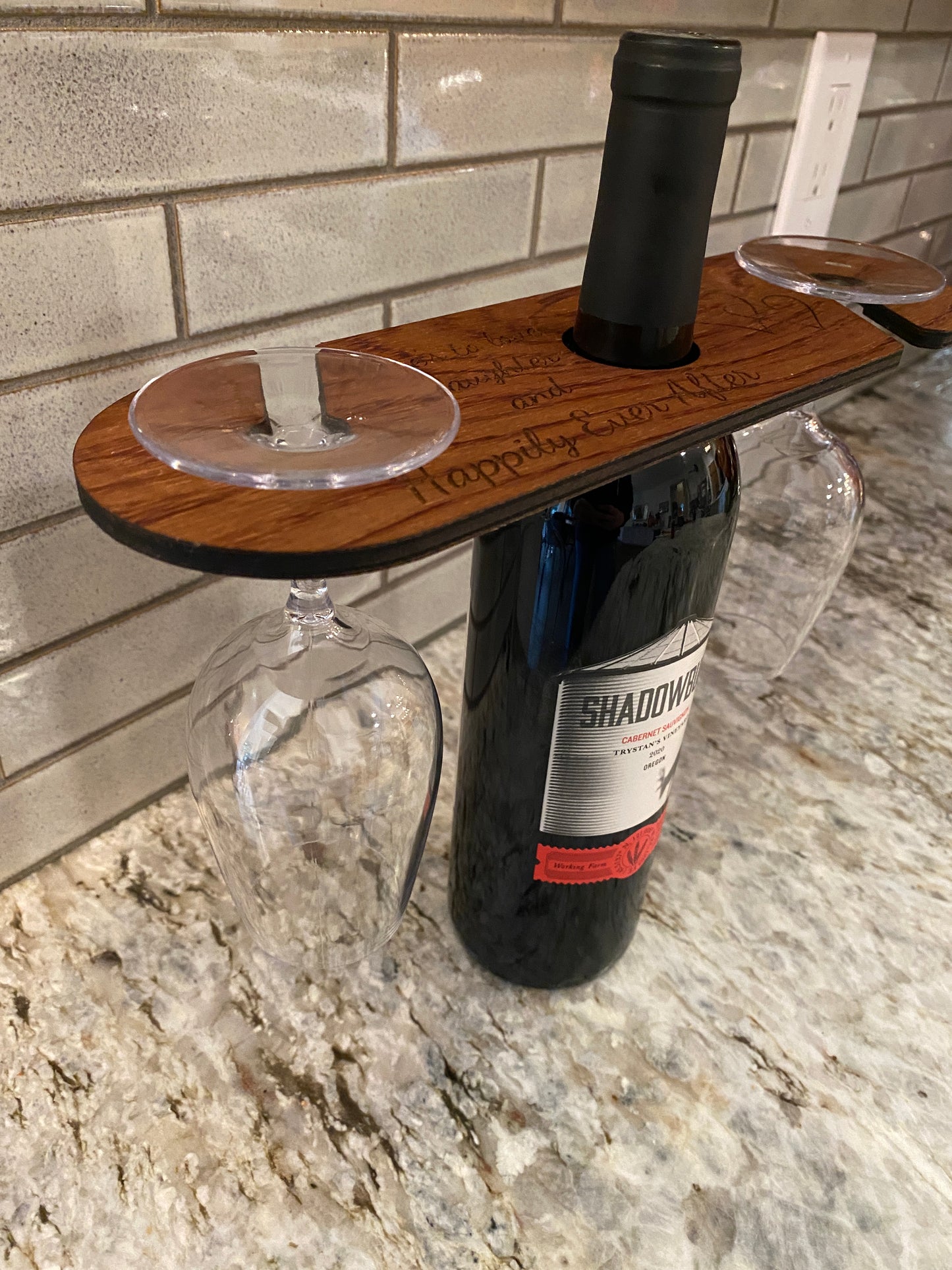 Engraved Wine Caddy - Bubinga