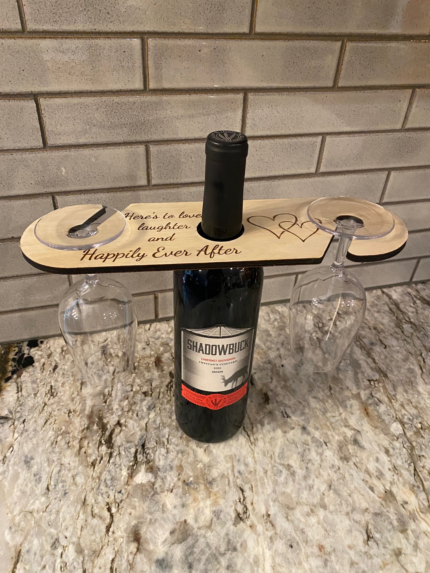 Engraved Wine Caddy - Maple