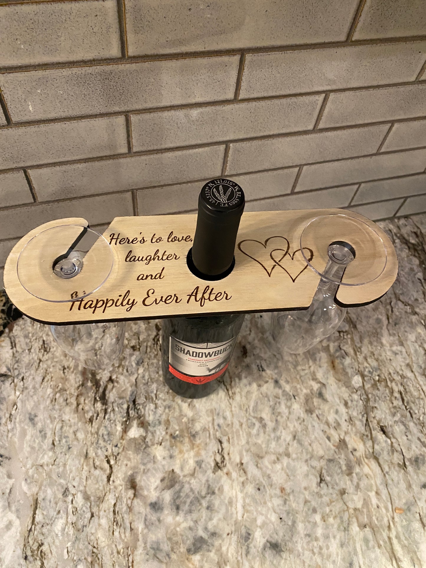 Engraved Wine Caddy - Maple