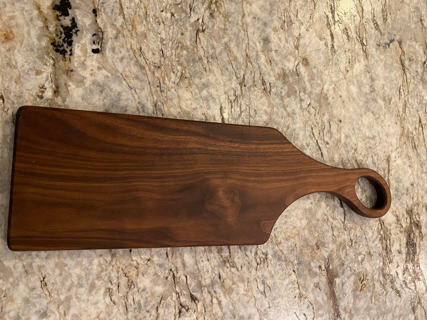 Classic walnut charcuterie board with handle