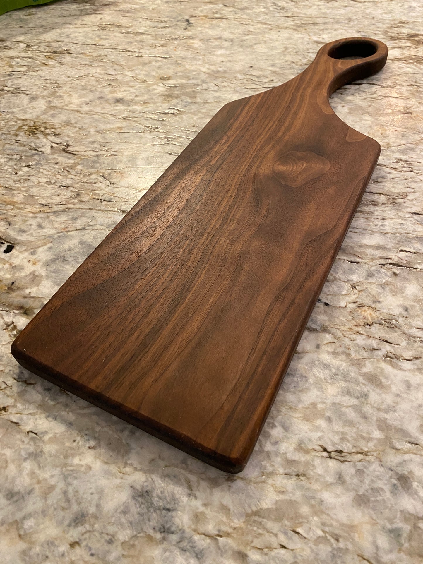 Classic walnut charcuterie board with handle
