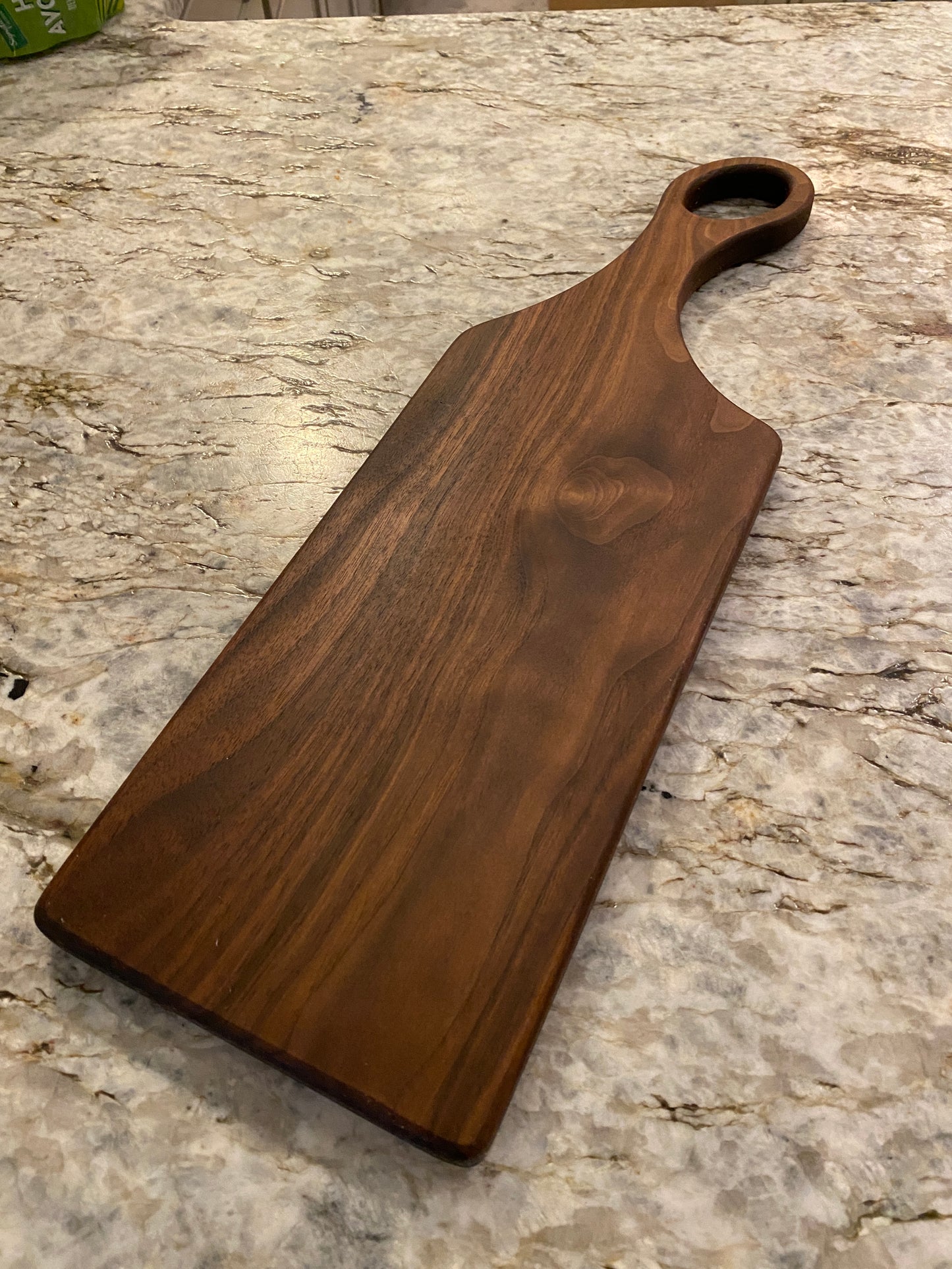 Classic walnut charcuterie board with handle