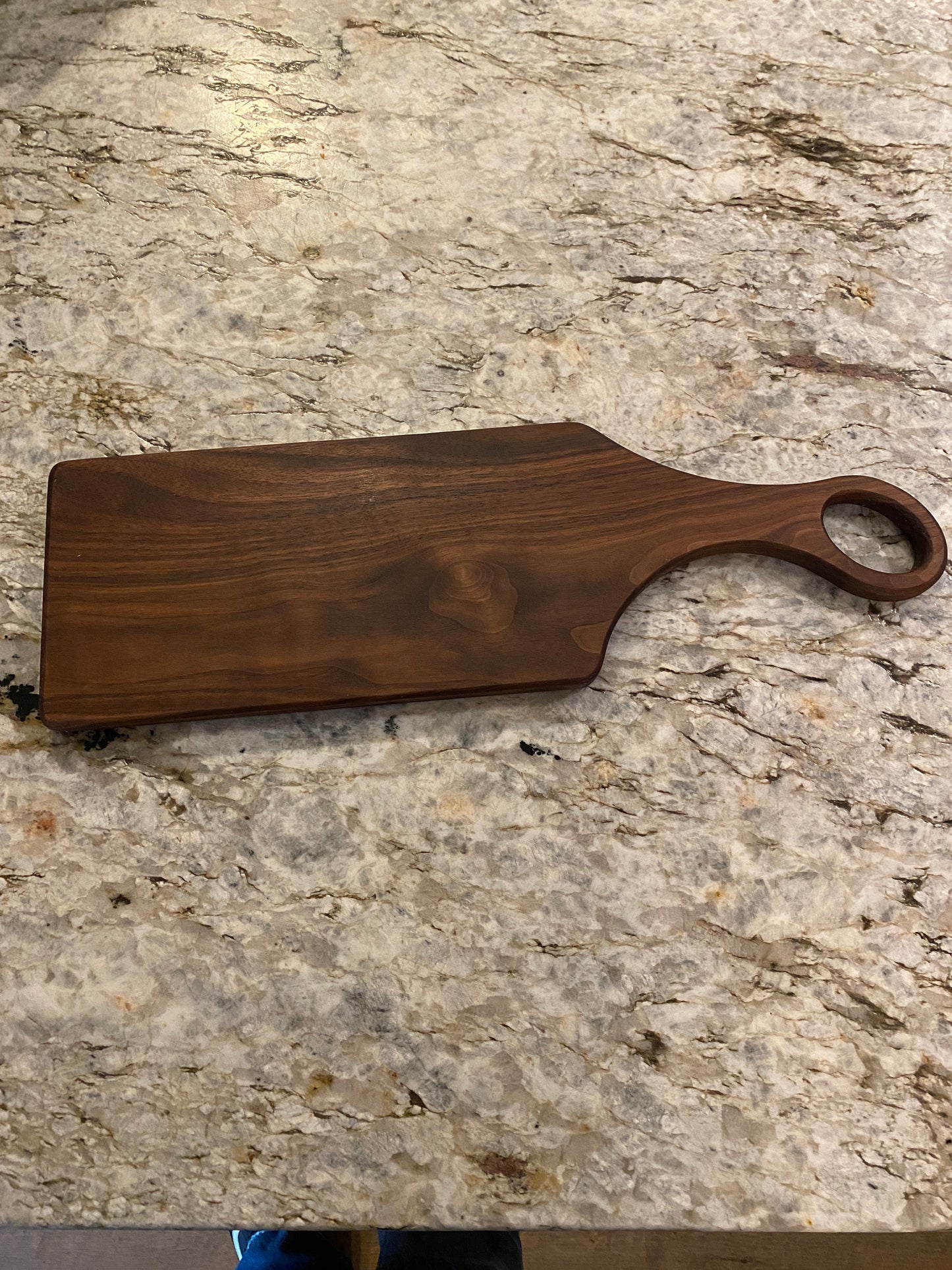 Classic walnut charcuterie board with handle