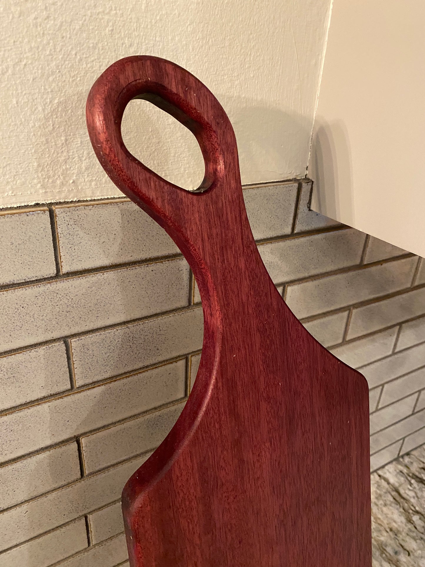 Classic purple heart charcuterie board with handle