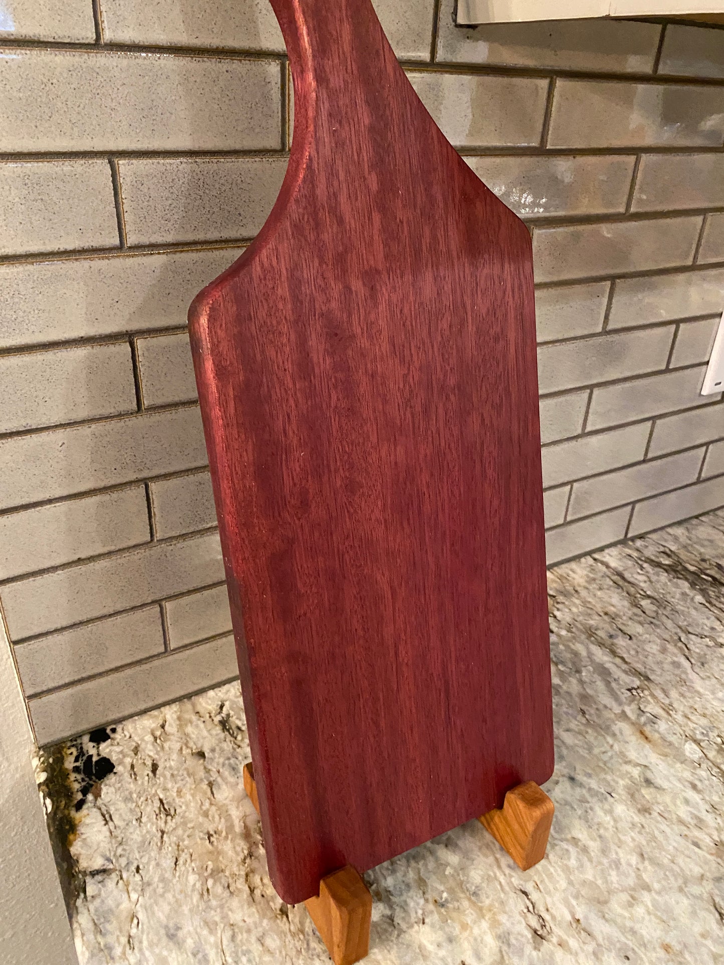 Classic purple heart charcuterie board with handle