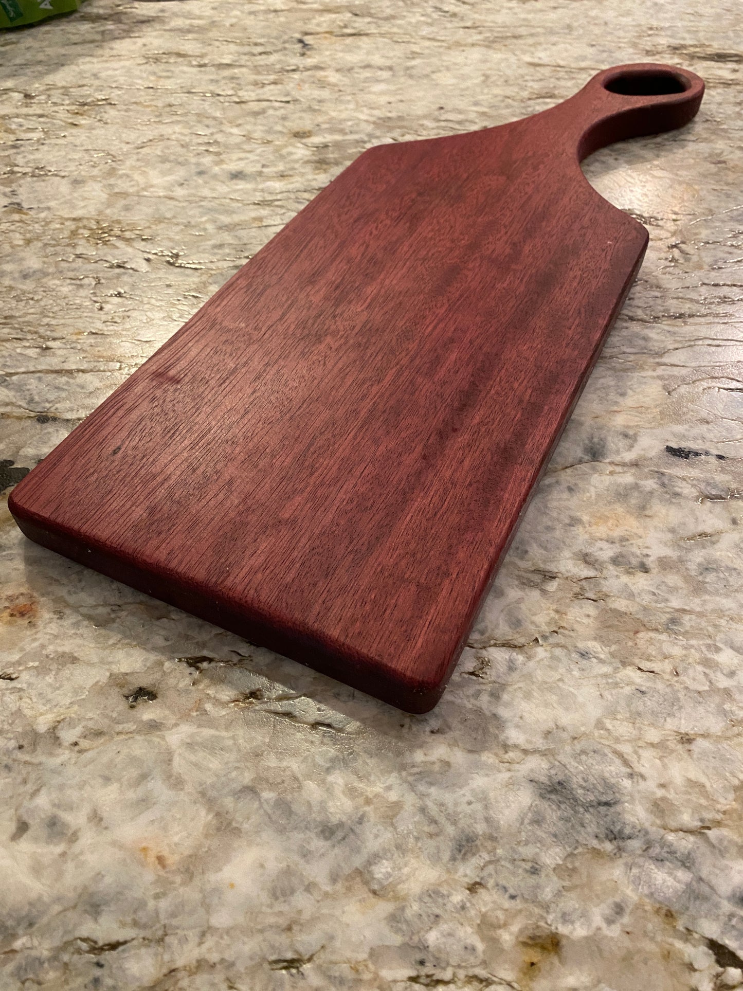 Classic purple heart charcuterie board with handle