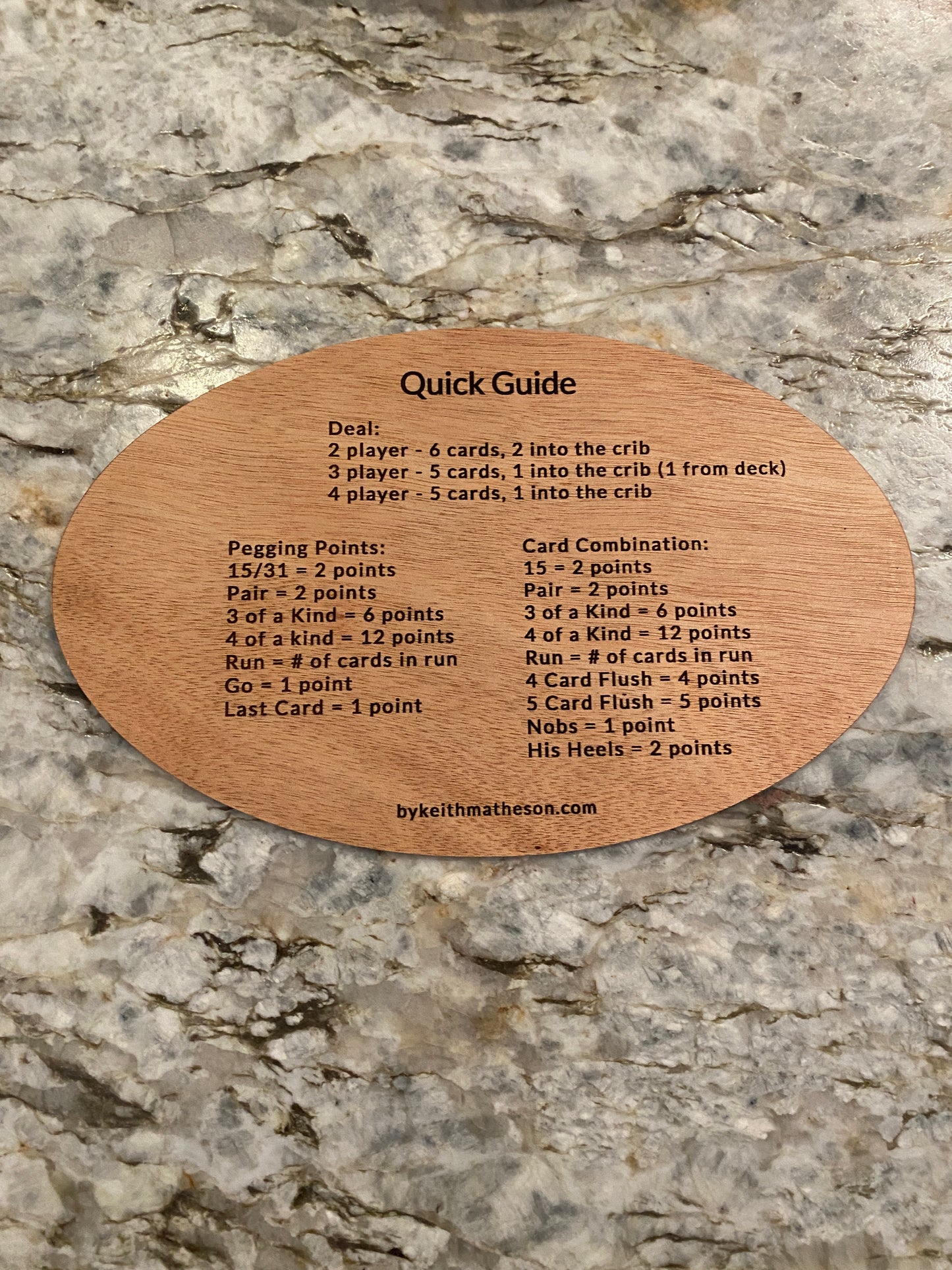 Cribbage board - Cherry, Walnut, and Maple (Customizable) - 4 lane