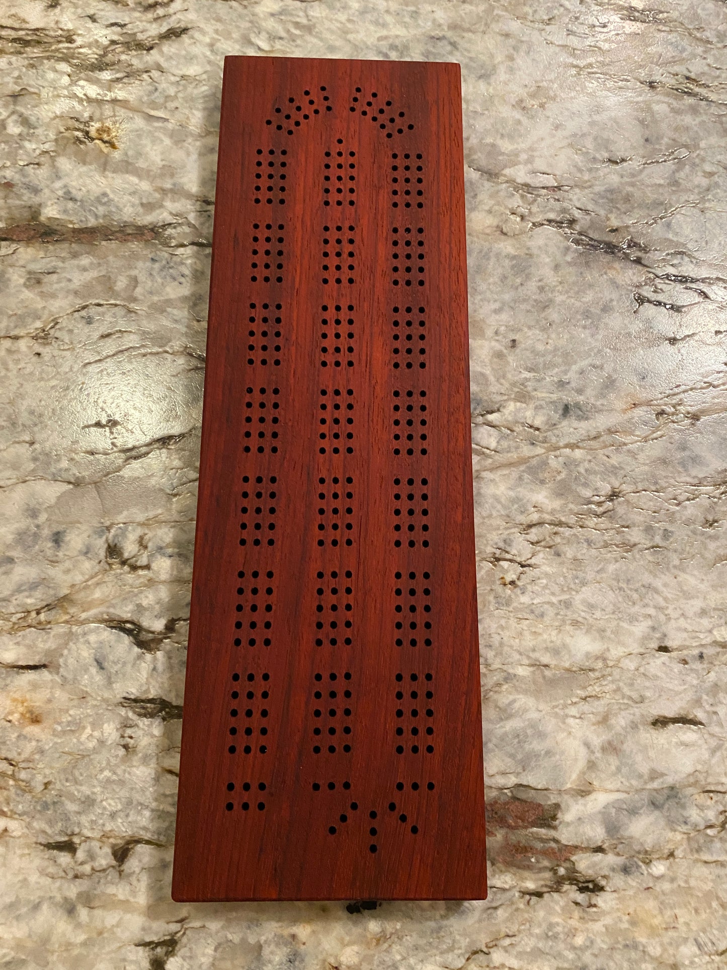 Padauk Cribbage Board (Customizable) - 3 lane
