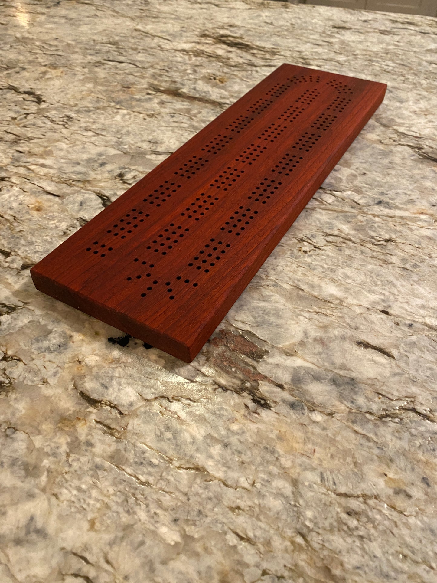 Padauk Cribbage Board (Customizable) - 3 lane