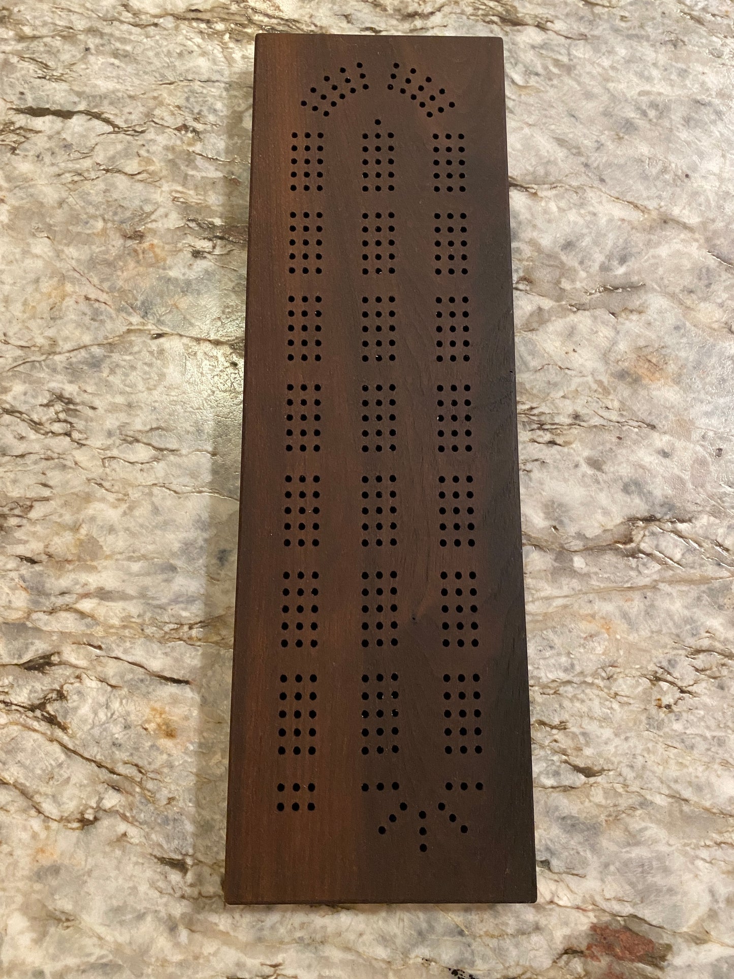 Walnut Cribbage Board (Customizable) - 3 lane