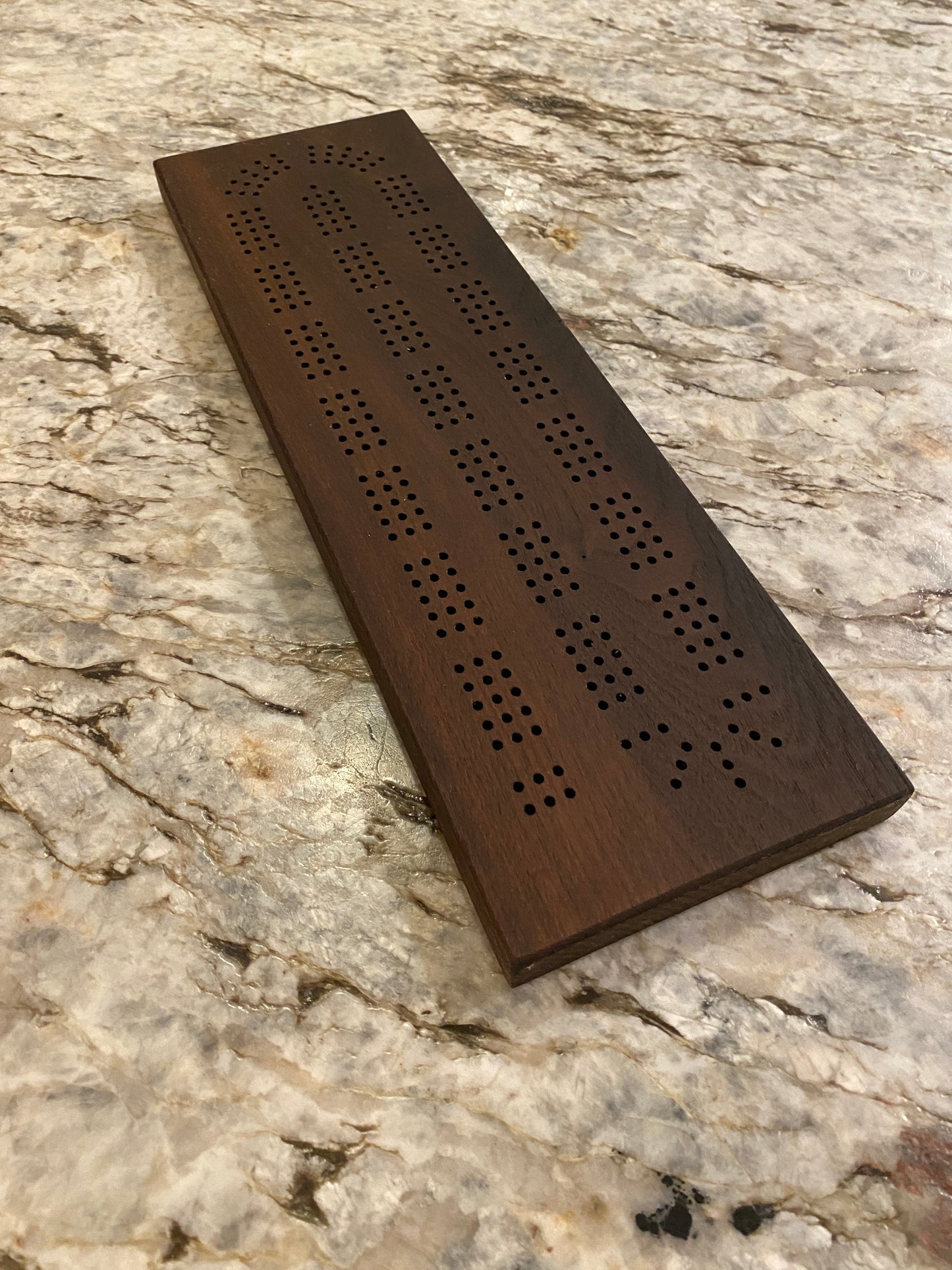 Walnut Cribbage Board (Customizable) - 3 lane