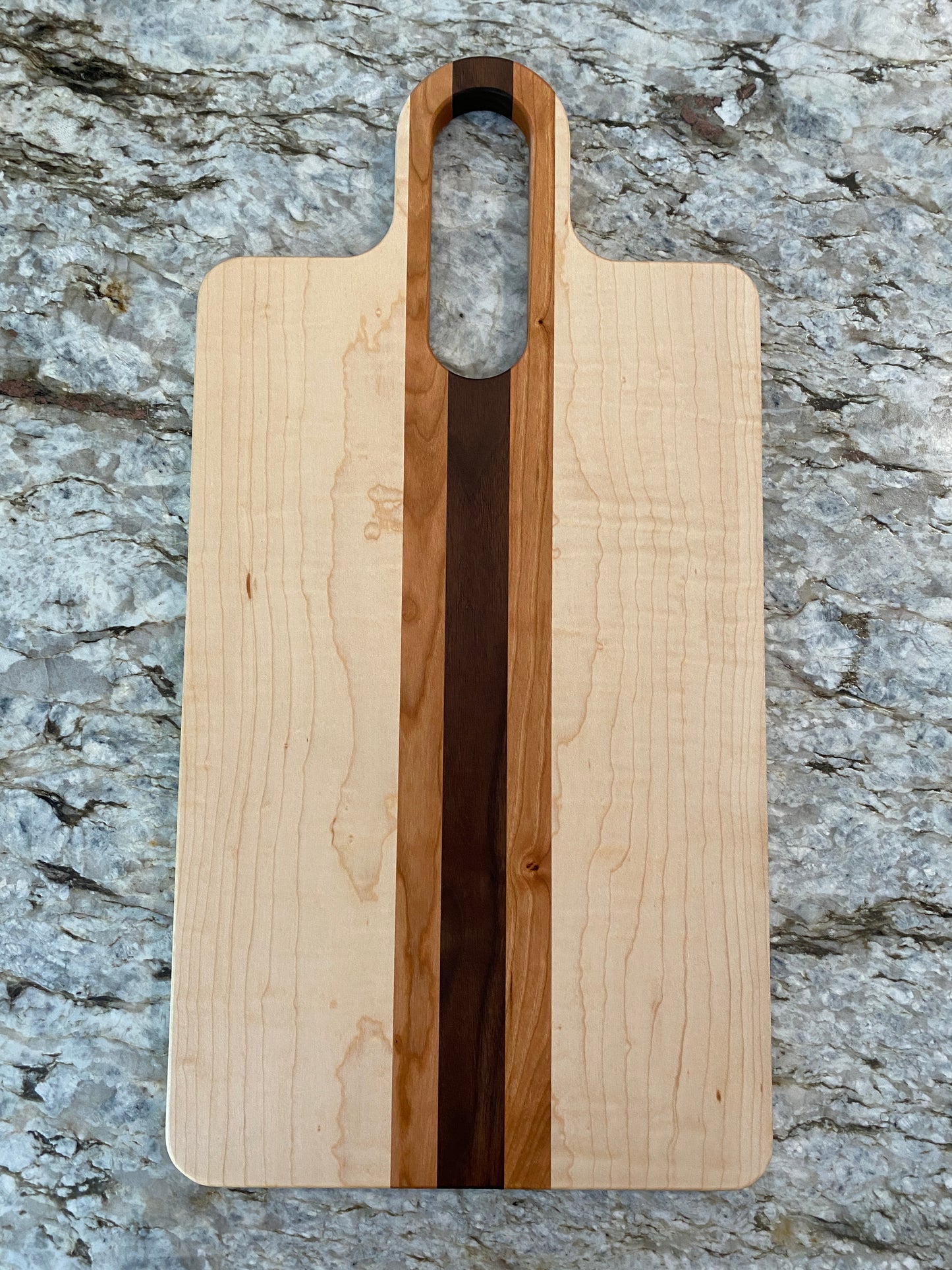Figured Maple, Walnut and Cherry Charcuterie board