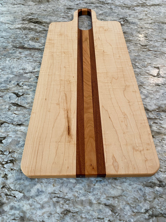 Figured Maple, Sapele and Cherry Charcuterie board