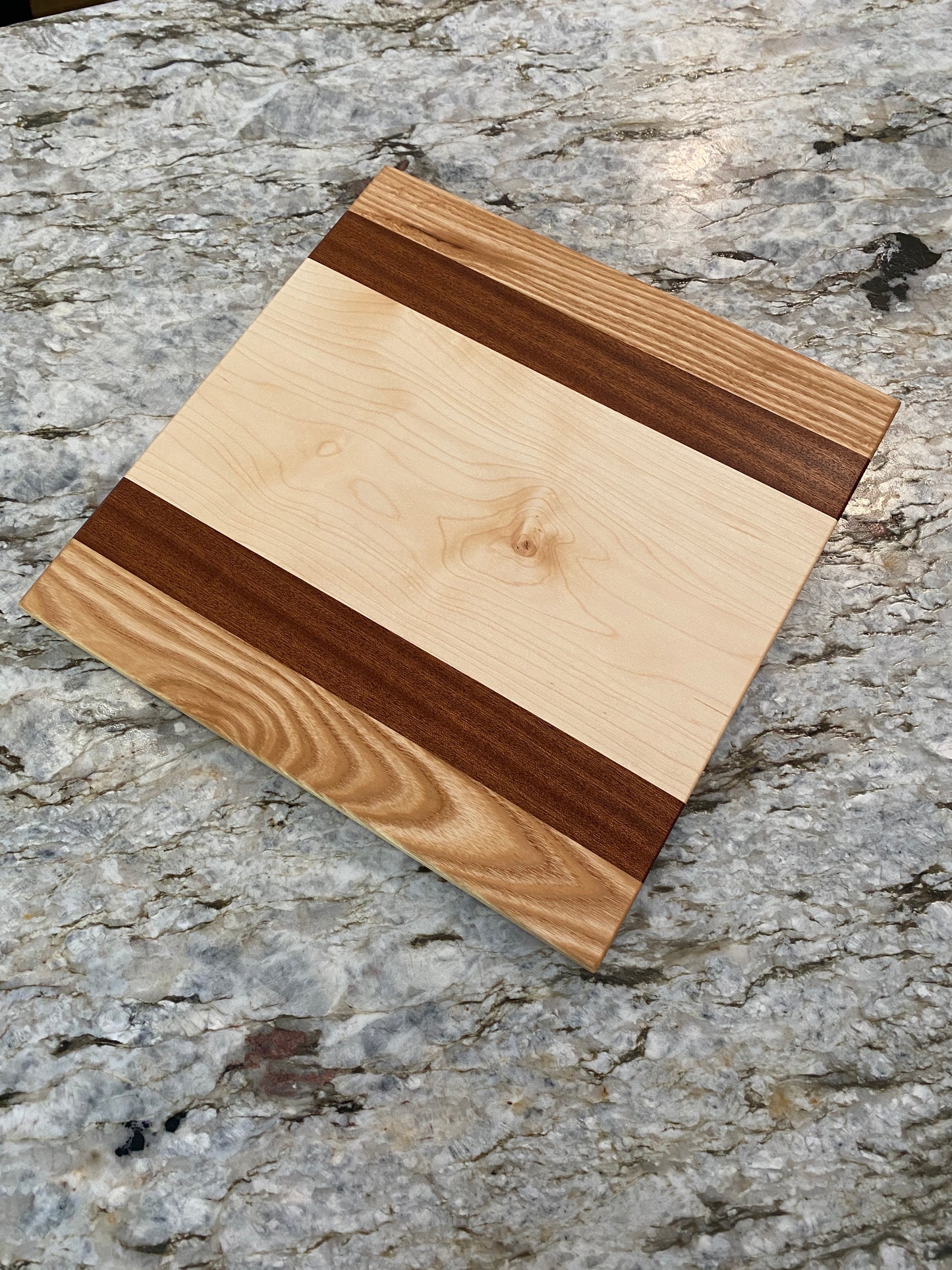 Maple, Sapele and Ash cutting board
