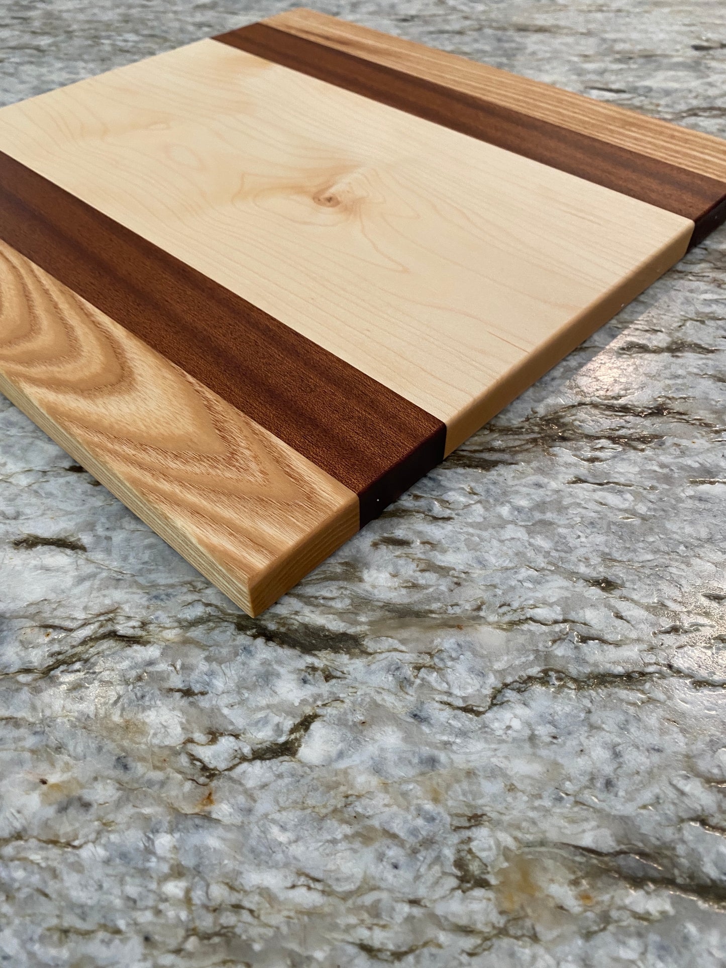 Maple, Sapele and Ash cutting board