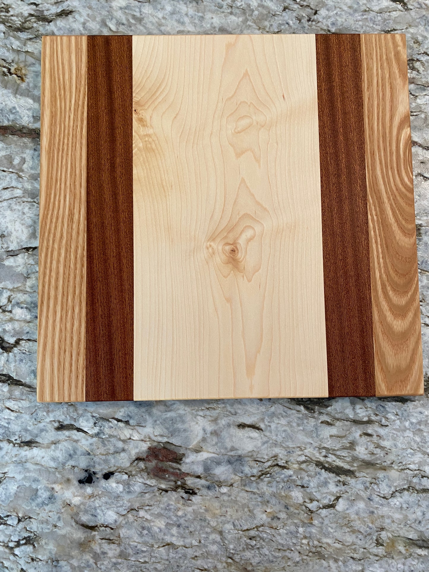 Maple, Sapele and Ash cutting board