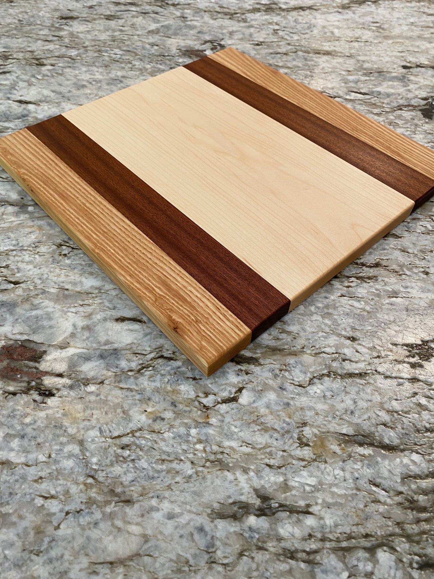 Maple, Sapele and Ash cutting board