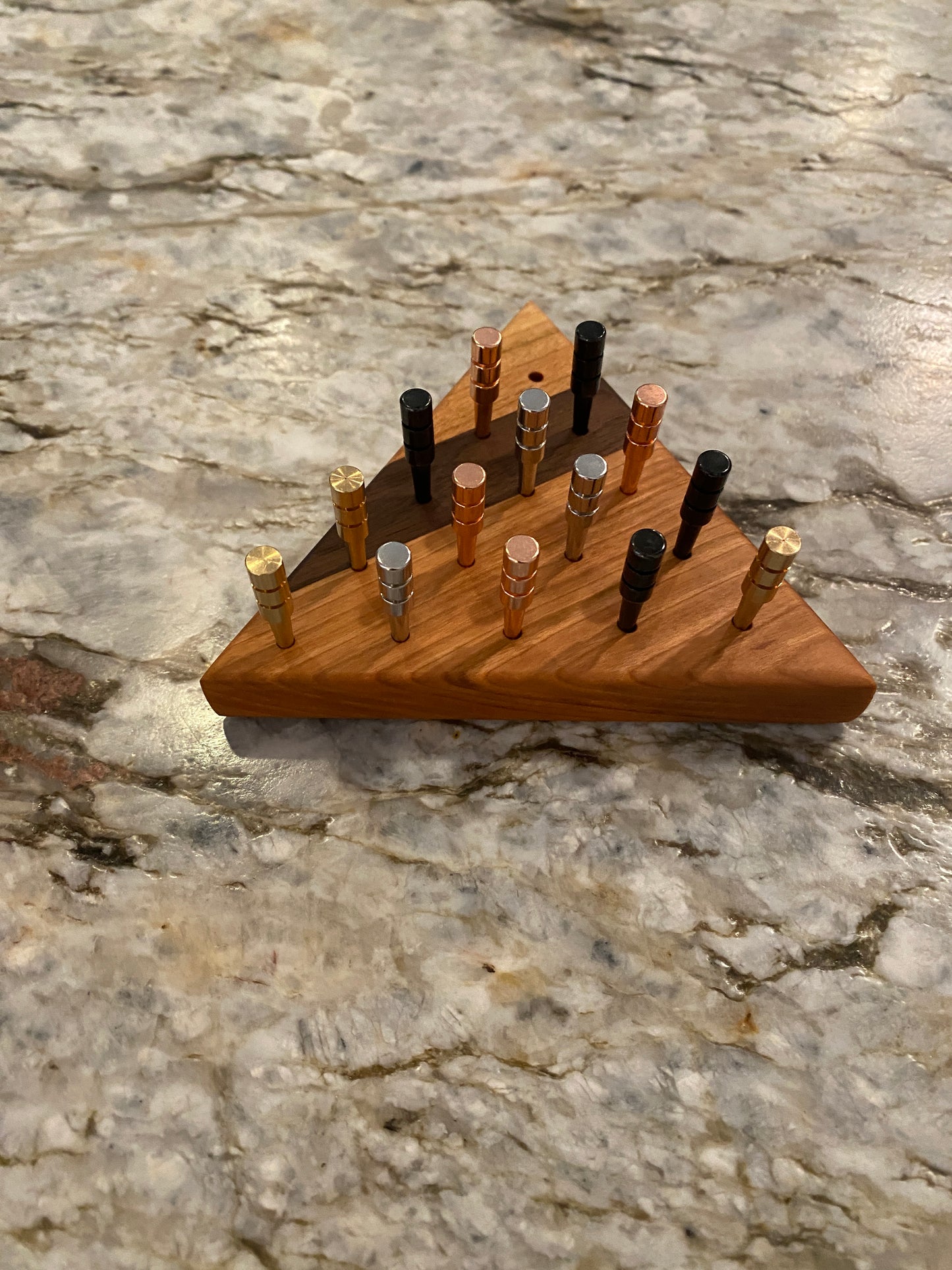 Classic Peg Game - Cherry and Walnut with metal pegs