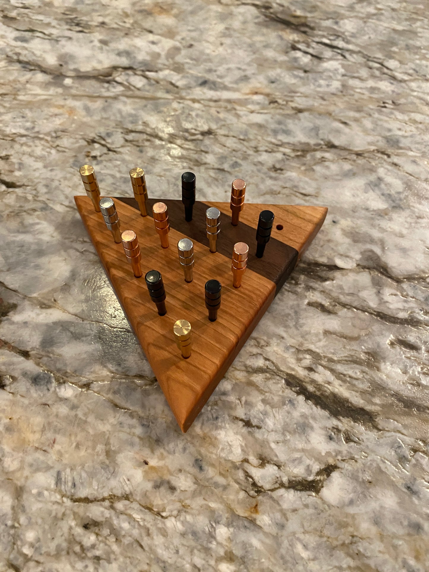 Classic Peg Game - Cherry and Walnut with metal pegs