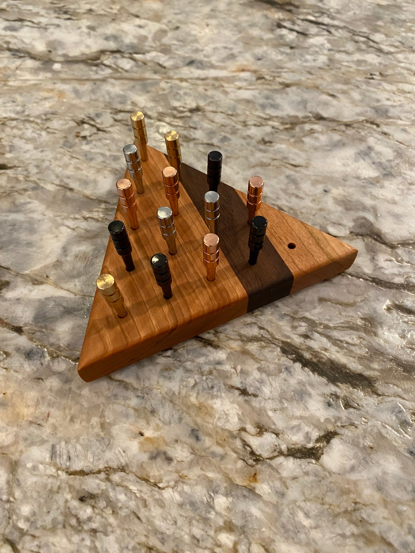 Classic Peg Game - Cherry and Walnut with metal pegs
