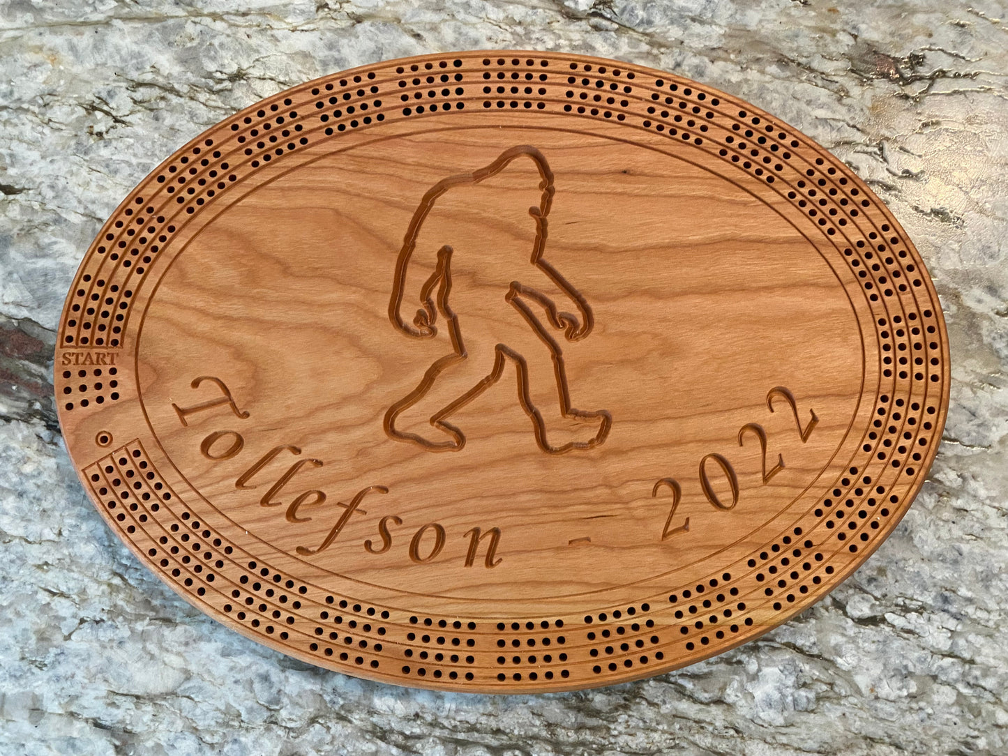Cribbage Board (Customizable - Cherry or Walnut) - 4 lane