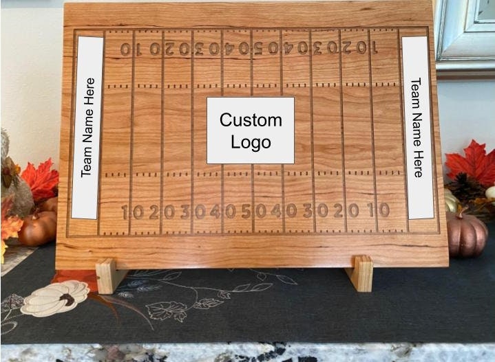 Custom football field charcuterie board / wall decoration - Add your logo and name