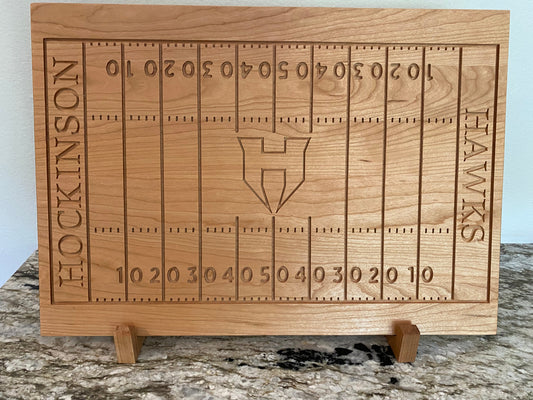 Custom football field charcuterie board / wall decoration - Add your logo and name