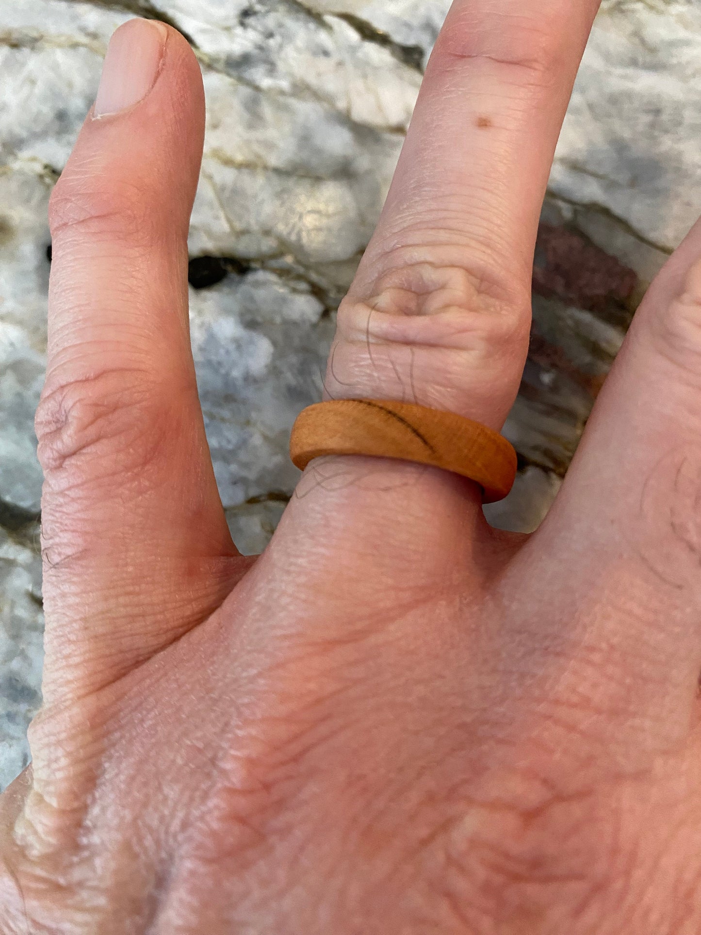 Handmade wood ring - men and women sizes from many types of wood