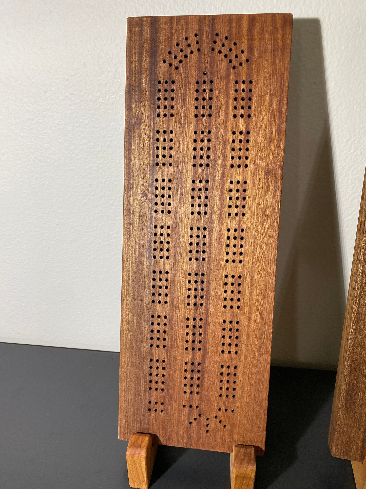 Sapele Cribbage Board (Customizable) - 3 lane