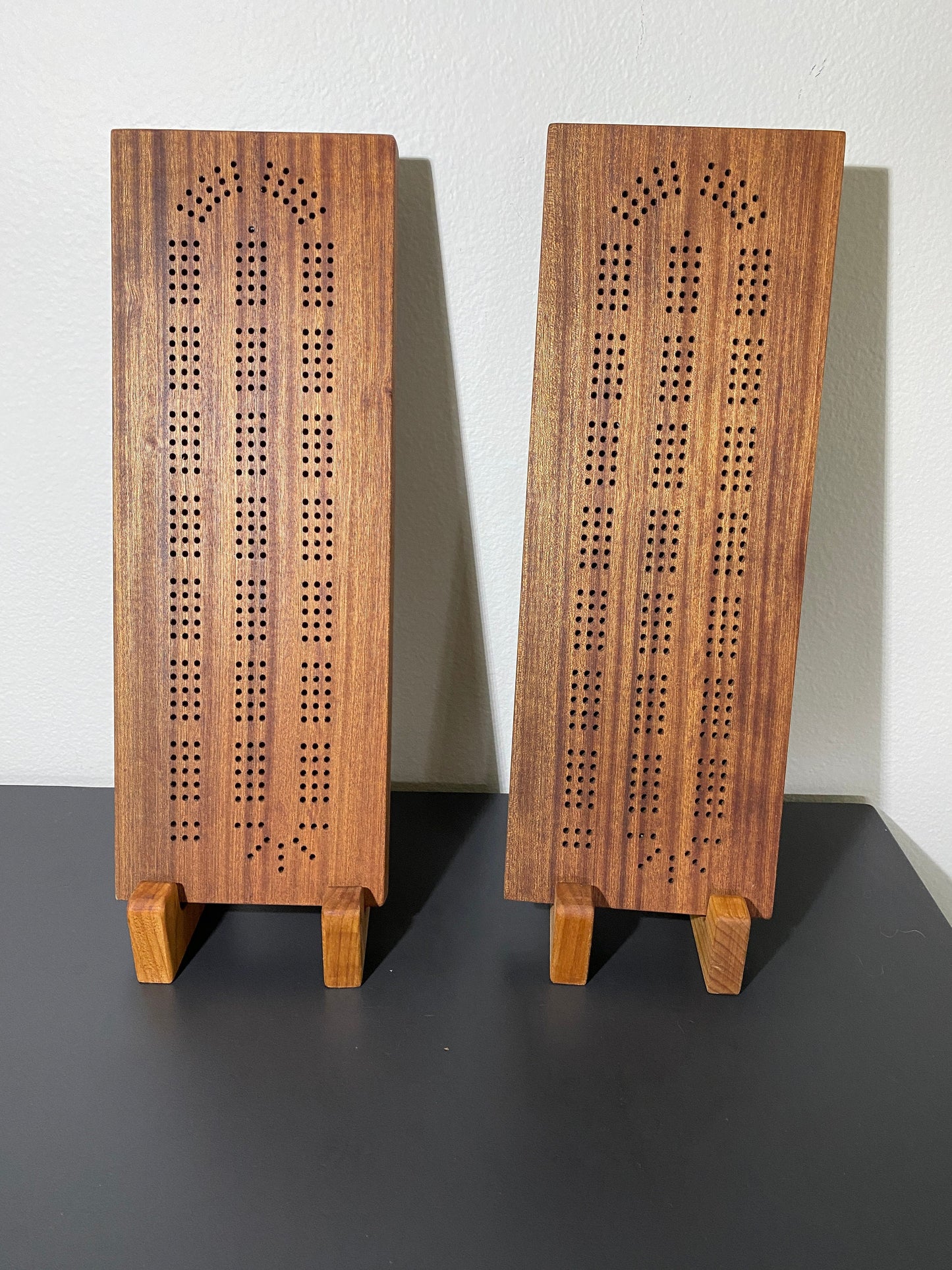 Sapele Cribbage Board (Customizable) - 3 lane