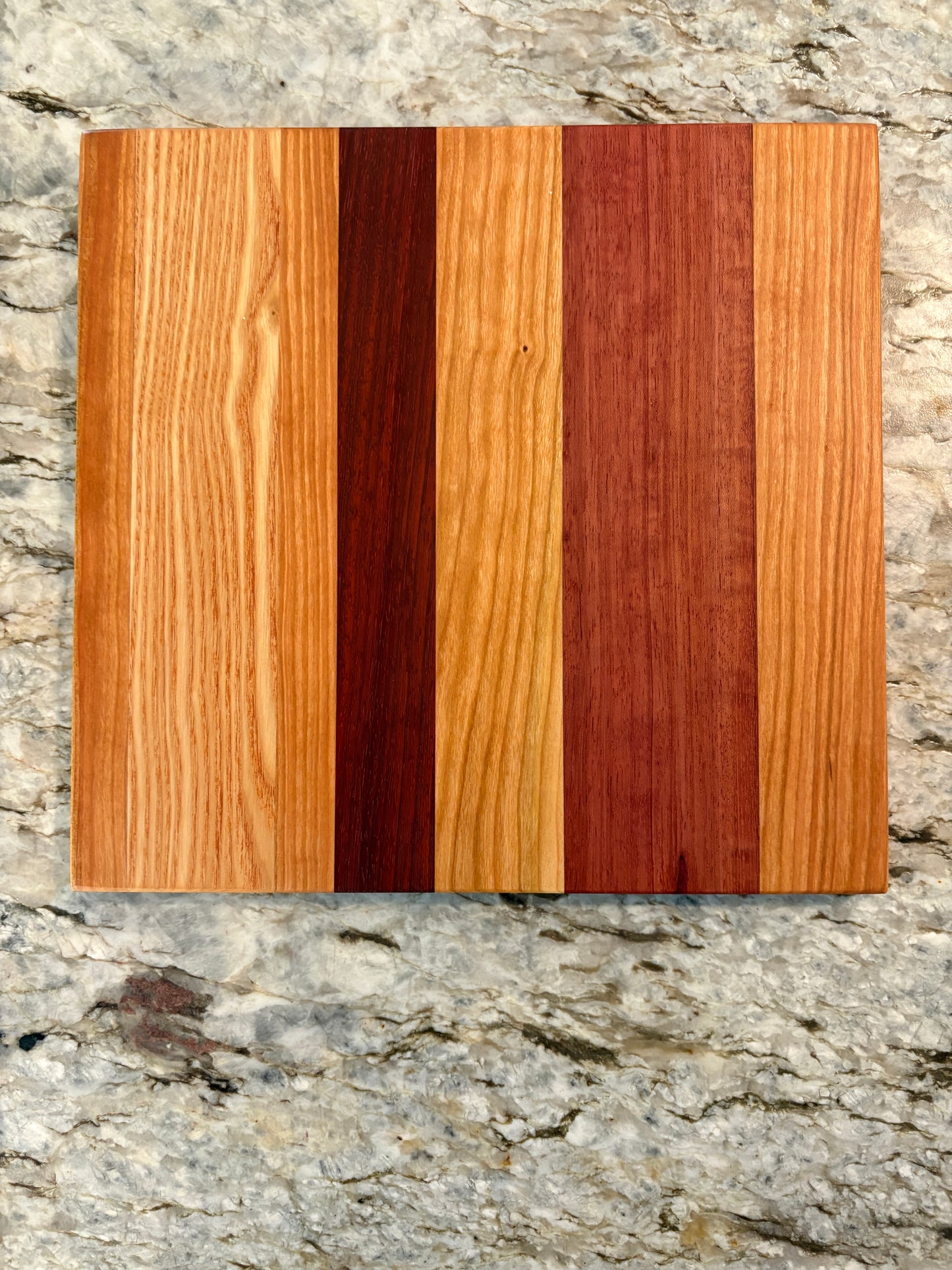 Cherry, Purple Heart, Padauk, and Ash Cutting Board