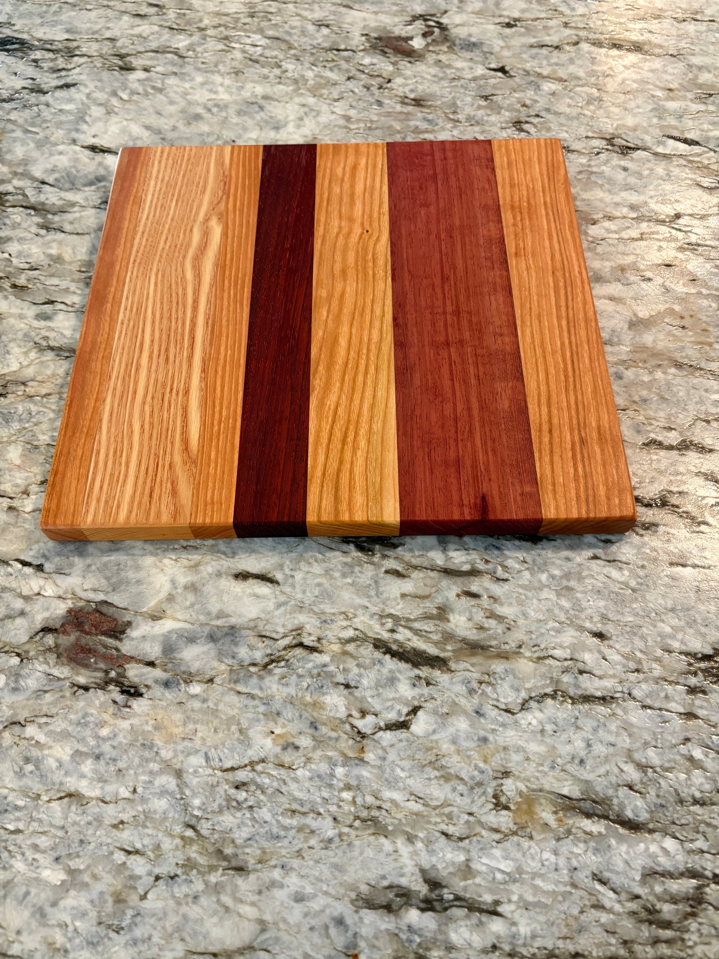 Cherry, Purple Heart, Padauk, and Ash Cutting Board