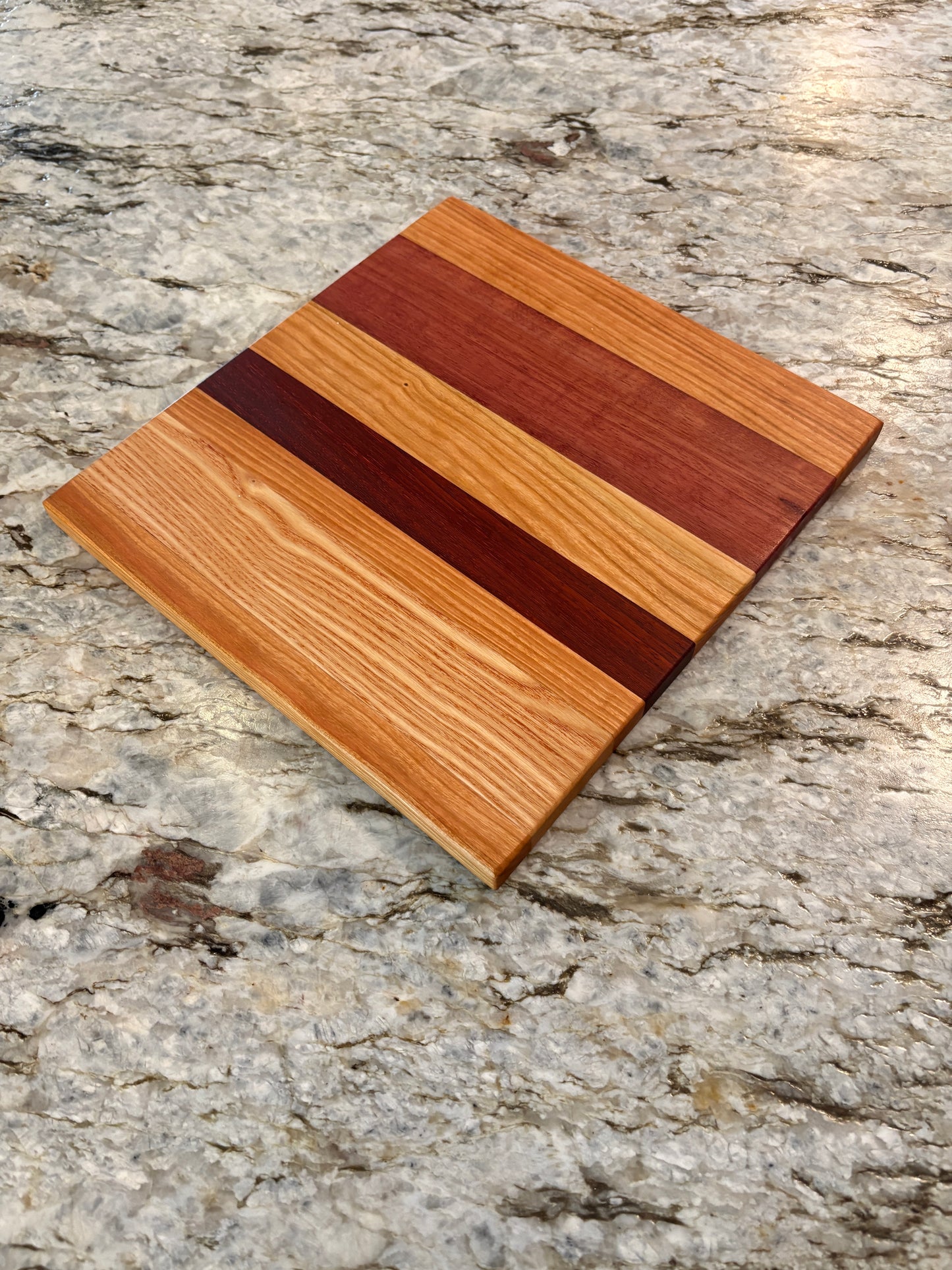 Cherry, Purple Heart, Padauk, and Ash Cutting Board